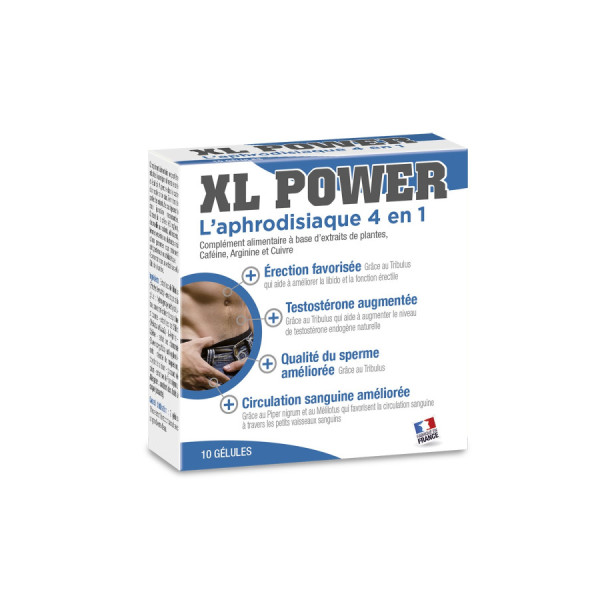 XL Power aphrodisiaque 4 en 1, 10 gélules 